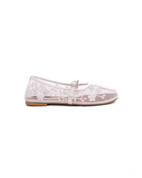 ILSA Embroidered Ballet Pumps
